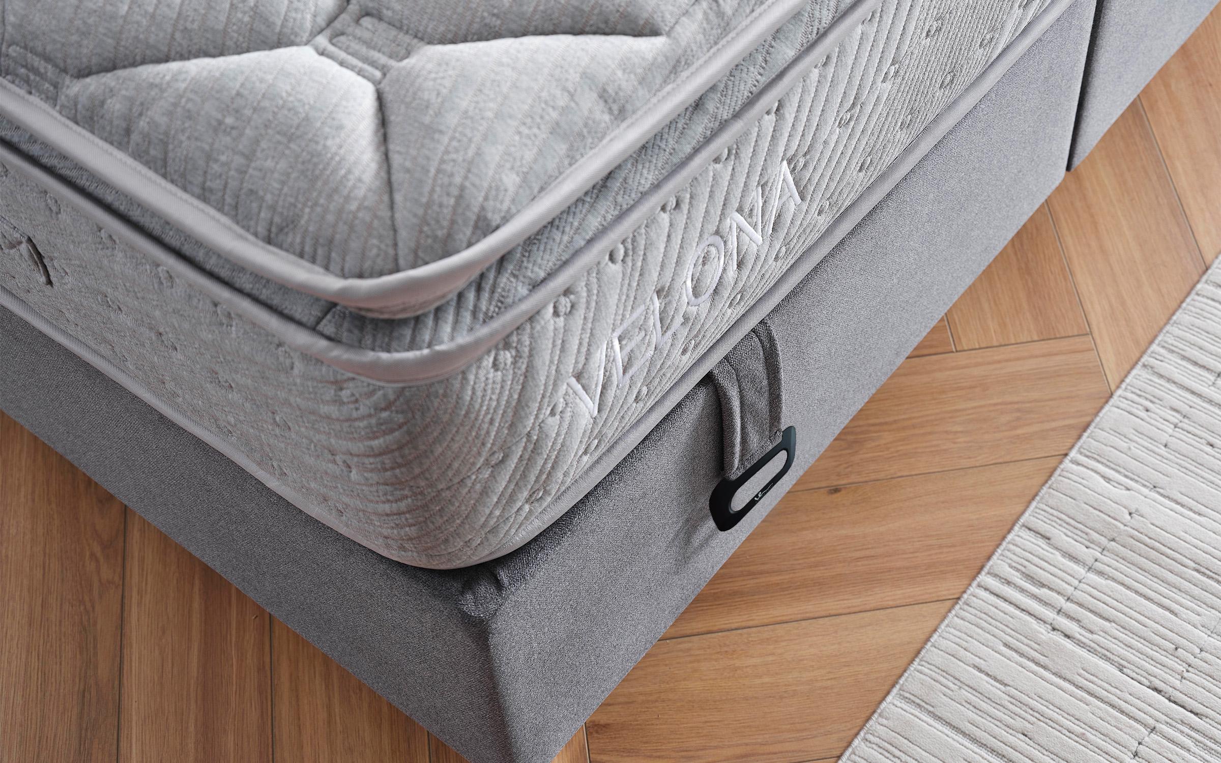 Κρεβάτι Box spring 160/200 Velona + στρώμα, γκρί  13